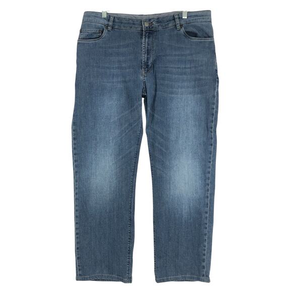 Peter Millar Mens Size 38x28 Jeans The Jean 5 Pocket Stretch Blue *HEMMED